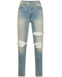 Amiri Jeans skinny vita alta in denim - Blu