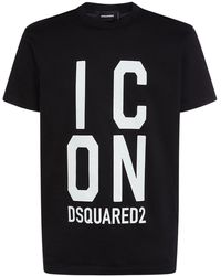 DSquared² - T-Shirt mit "Icon"-Print - Lyst