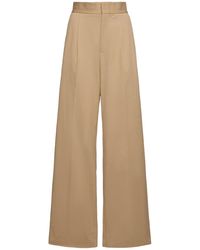 MSGM - Cotton Blend Wide Pants - Lyst