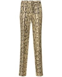 Dries Van Noten - Donna Pantaloni Pulla Con Stampa Serpente Jacquard - Lyst