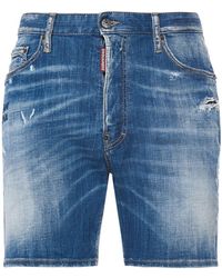 DSquared² - Marine Stretch Cotton Denim Shorts - Lyst