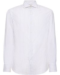 Brunello Cucinelli - Striped Oxford Shirt - Lyst