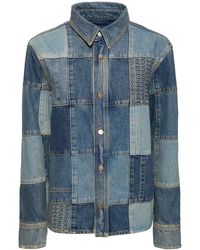 Marc Jacobs - Camicia in denim patchwork - Lyst