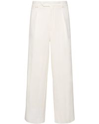 Giorgio Armani - Linen Straight Fit Pants - Lyst
