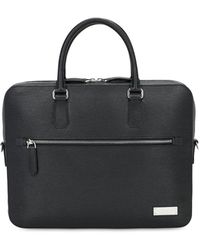 Bally Pebbled Leather Briefcase - Black