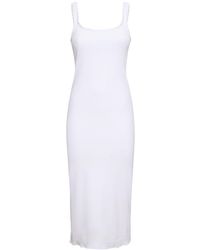 Chloé - Ribbed Cotton Jersey Logo Midi Dress - Lyst
