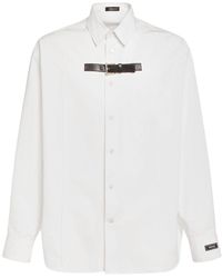 Versace - Camisa de correa de cuero - Lyst