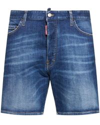 DSquared² - 26cm Shorts Aus Denim "marine" - Lyst