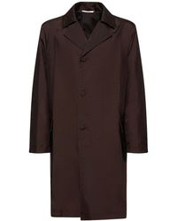 Valentino - Manteau long en nylon texturé - Lyst