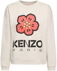 KENZO - Sweatshirt Aus Baumwolljersey Mit Logodruck - Lyst