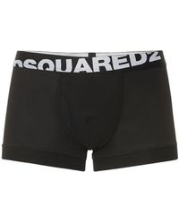 DSquared² Set: 2 Boxer Aus Jersey Mit Logo - Schwarz