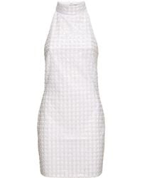 ROTATE BIRGER CHRISTENSEN - Beaded Halter Neck Mini Dress - Lyst