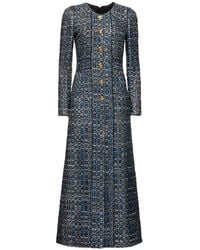 Giambattista Valli - Tweed A-line Cotton Maxi Dress - Lyst
