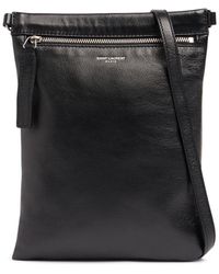 Saint Laurent - Sid Flat Leather Crossbody Bag - Lyst