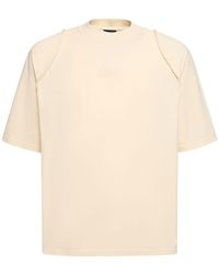 Jacquemus - Camargue Warped Logo T-shirt In Light Beige - Lyst
