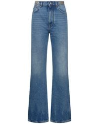 Rabanne - Embellished Denim Flared Jeans - Lyst