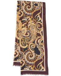 Etro - Boheme Printed Wool Blend Scarf - Lyst