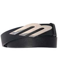 Balenciaga - Cintura in pelle con logo 3.5cm - Lyst