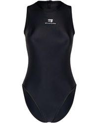 Balenciaga - Racing Print Spandex One Piece Swimsuit - Lyst