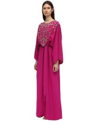 Marchesa Embroidered Caftan Dress - Mehrfarbig
