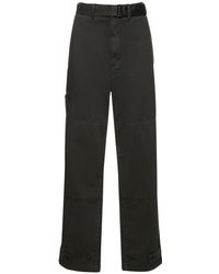 Lemaire - Pantaloni military in cotone con pinces - Lyst