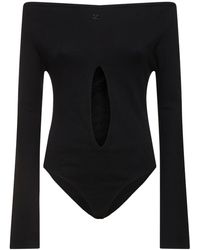 Courreges - Drop Jersey Cotton Bodysuit - Lyst