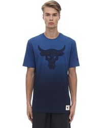 Under Armour Project Rock Bull Cotton Blend T-shirt - Blue