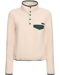 Sporty & Rich - Buttoned Polar Fleece Sweatshirt - Lyst