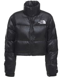 The North Face - Nuptse Padded Cropped Jacket - Lyst