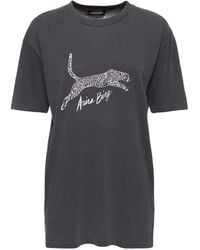 Anine Bing - T-shirt Aus Baumwolle "walker" - Lyst
