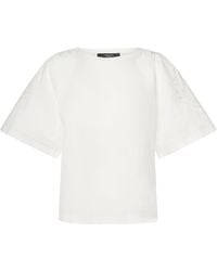 Weekend by Maxmara - Livorno Cotton Jersey Top W/Embroidery - Lyst