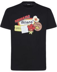 DSquared² - T-shirt cool fit in cotone con stampa - Lyst
