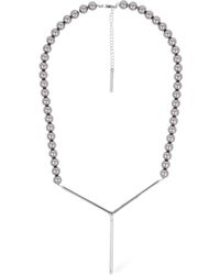 Y. Project - Maxi Y Faux Pearl Collar Necklace - Lyst