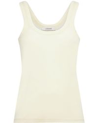 Lemaire - Ribbed Cotton Tank Top - Lyst
