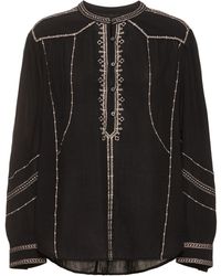 Isabel Marant - Pelson Embroidered Cotton Shirt - Lyst