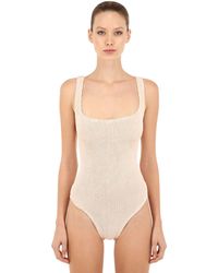 Hunza G Costume Intero "Zora" In Seersucker - Neutro