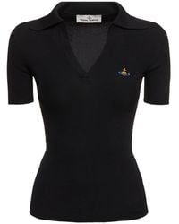 Vivienne Westwood - Marina Cotton Knit Short Sleeve Polo - Lyst
