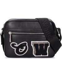 Off-White c/o Virgil Abloh - Camera Bag Varsity Leather Crossbody Bag - Lyst