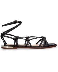 Chloé Uma Knotted Leather Sandals in Black | Lyst
