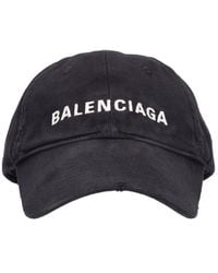 Balenciaga - Logo Embroidered Cotton Cap - Lyst