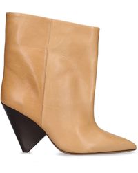 Isabel Marant - 90Mm Miyako Leather Ankle Boots - Lyst