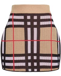 Burberry - Haizel Check Jacquard Mini Skirt - Lyst