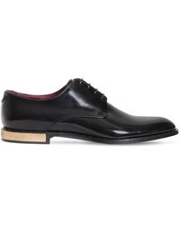 Dolce & Gabbana Derby Leather Lace-up Shoes W/ Studs - Black