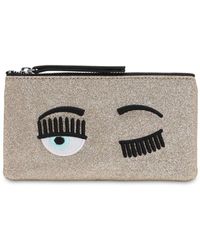 Chiara Ferragni Pochette Mit Glitzer "flirting Eye" - Mettallic