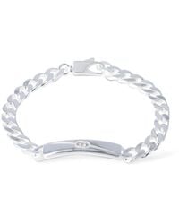 Gucci - Bracciale tag in sterling - Lyst