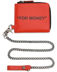 Off-White c/o Virgil Abloh Brieftasche Aus Leder Mit Kette - Orange