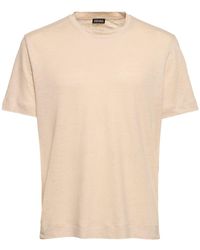 Zegna - Camiseta de jersey de lino - Lyst