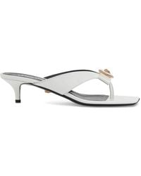 Versace - 45Mm Patent Leather Sandals - Lyst