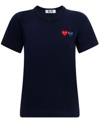 COMME DES GARÇONS PLAY - Hearts コットンtシャツ - Lyst