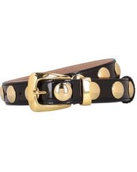 Khaite - 3cm Benny Patent Leather & Studs Belt - Lyst